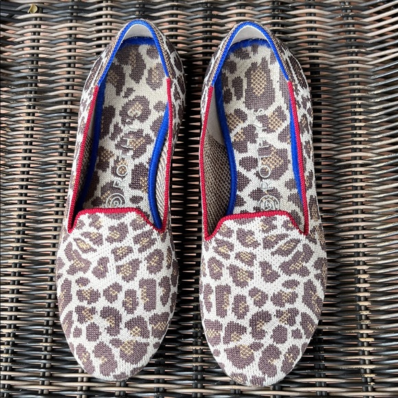 Rothy's Mocha Spot Loafers Leopard Cheetah Print Flats - Picture 4 of 10